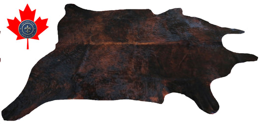 98880- Cowhide Rug Tapis Peau de Vache  SUPER BIG SIZE XXXL -  Collection Quebecuir Premium