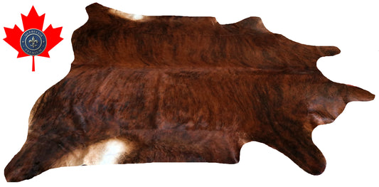 98914- Cowhide Rug Tapis Peau de Vache  SUPER BIG SIZE XXXL -  Collection Quebecuir Premium