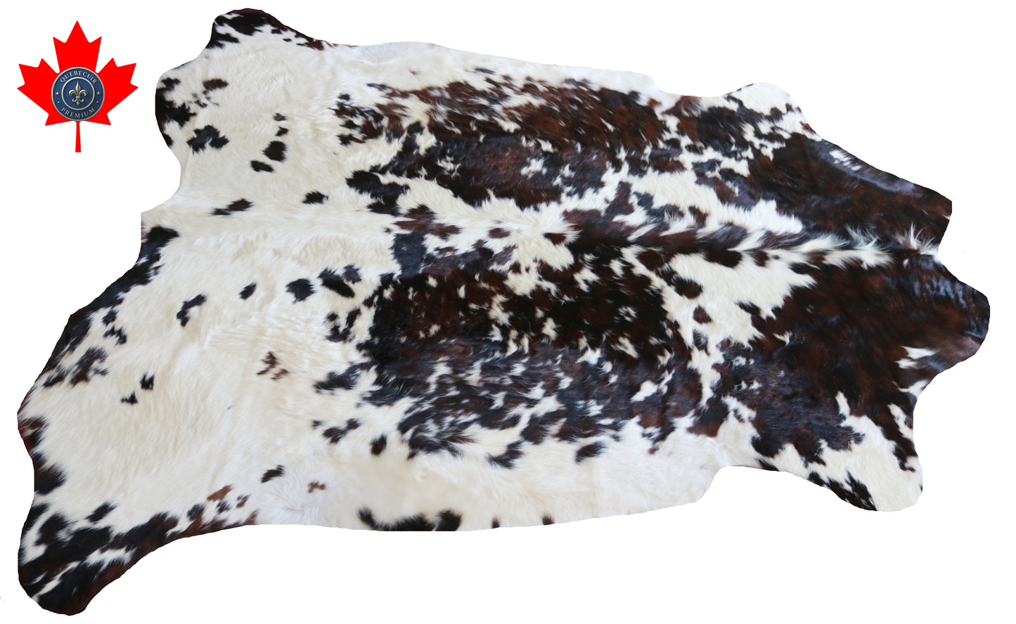 100250 -TRICOLOR  Cowhide Rug - Quebecuir Premium Collection