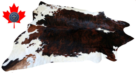 98942- Cowhide Rug Tapis Peau de Vache  SUPER BIG SIZE XXXL -  Collection Quebecuir Premium