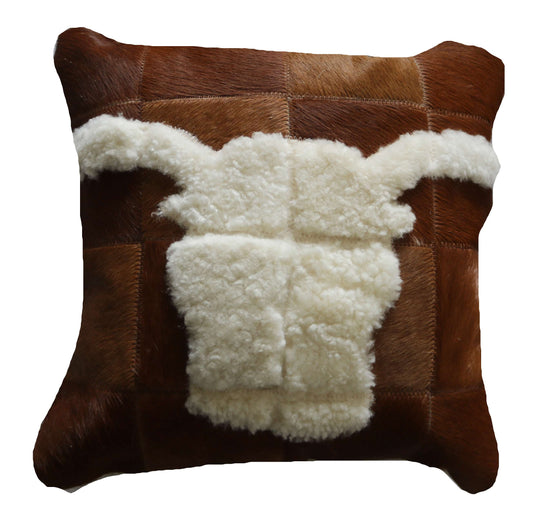 301324 Coussin Peau de Vache Cowhide Pillow Collection Quebecuir Premium