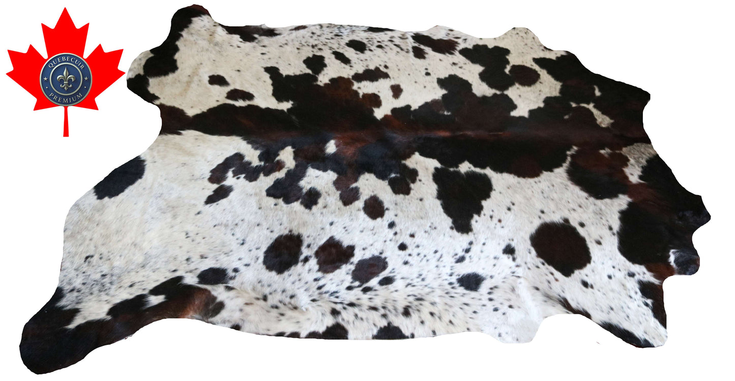 100297- SUPER BIG  SIZE XXXL TRICOLOR  Cowhide Rug - Quebecuir Premium Collection