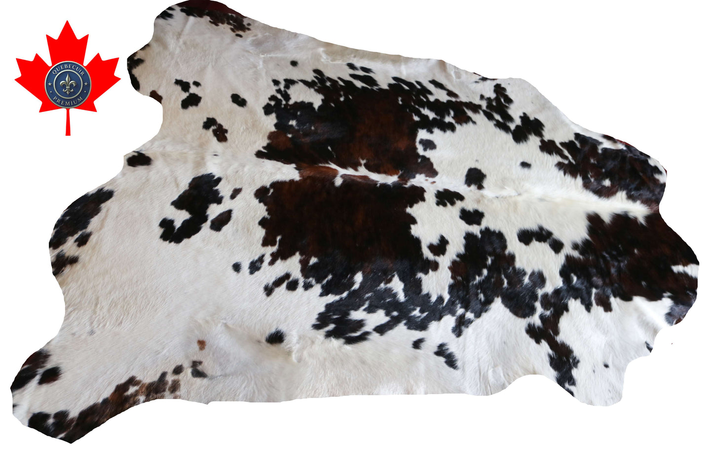 100302- TRICOLOR  Cowhide Rug - Quebecuir Premium Collection