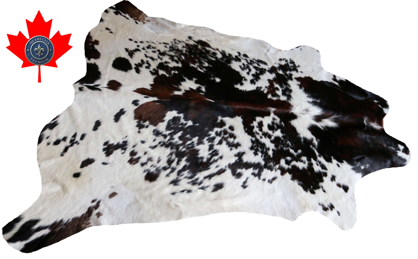 100305- TRICOLOR  Cowhide Rug XL - Quebecuir Premium Collection