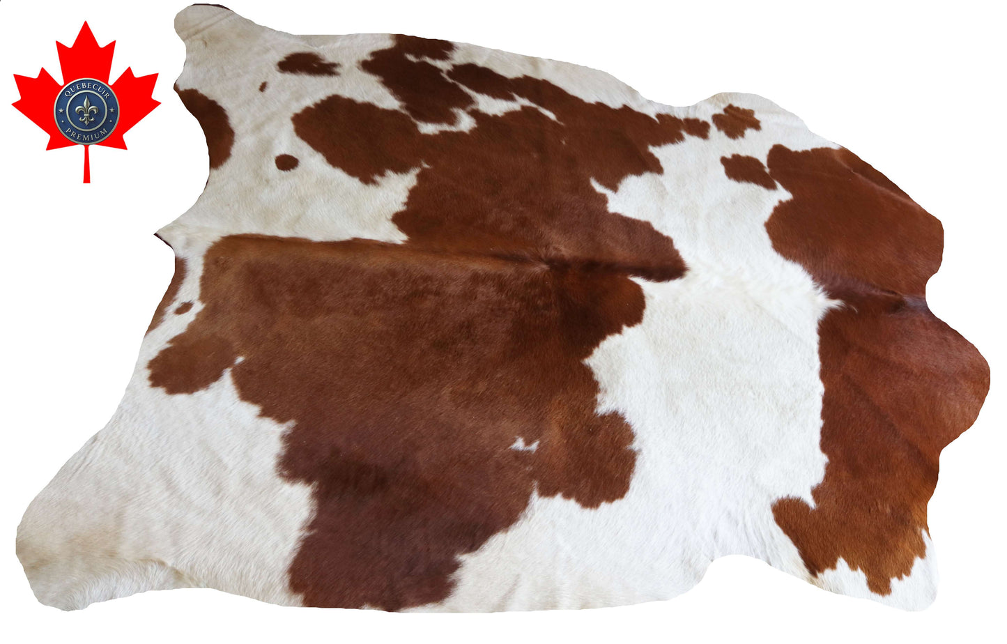 100307-  BROWN & WHITE  Cowhide Rug - Quebecuir Premium Collection