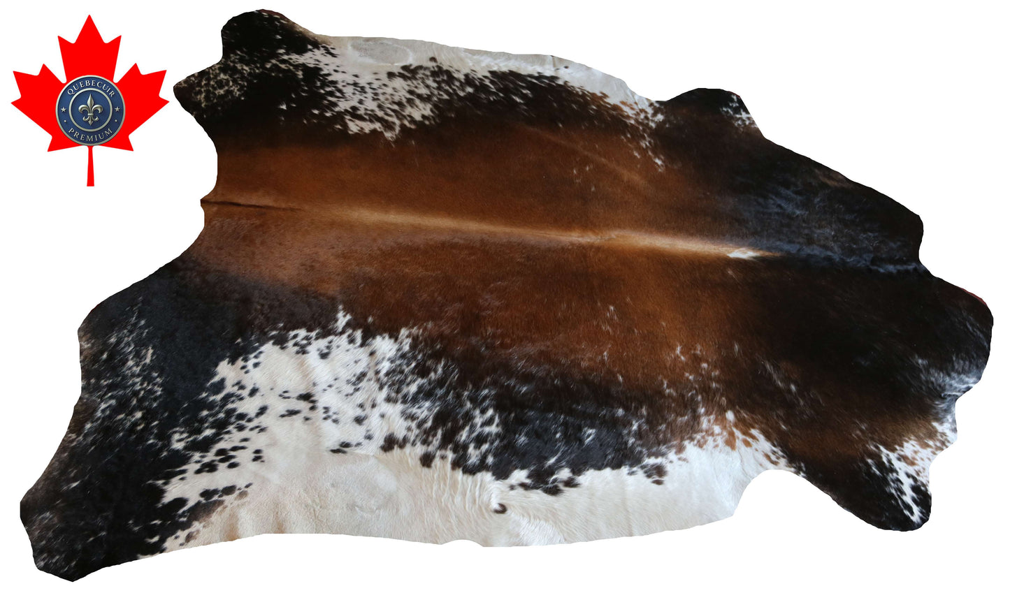 100311- SUPER BIG  SIZE XXXL TRICOLOR  Cowhide Rug - Quebecuir Premium Collection
