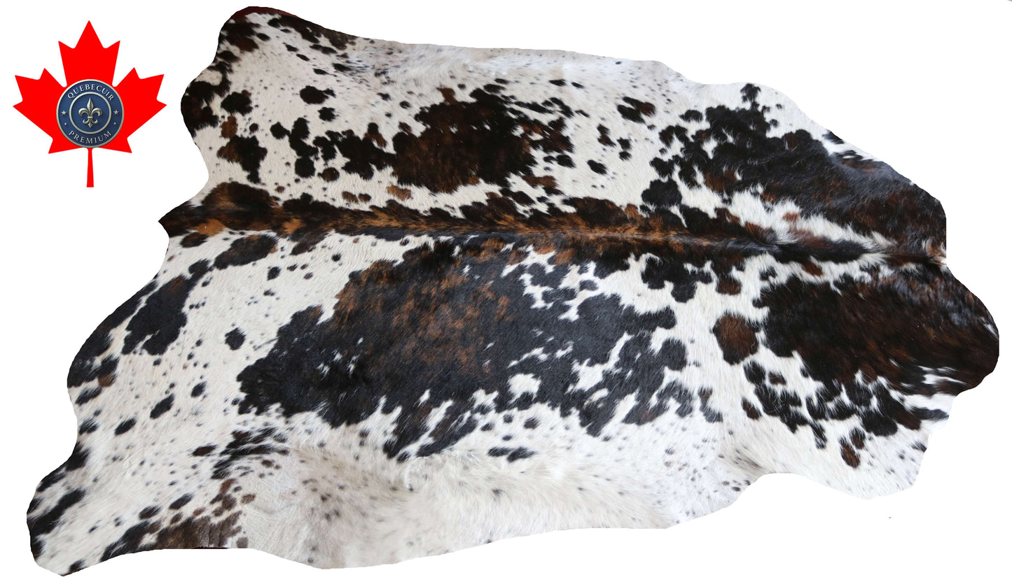100312 - TRICOLOR  Cowhide Rug XL - Quebecuir Premium Collection