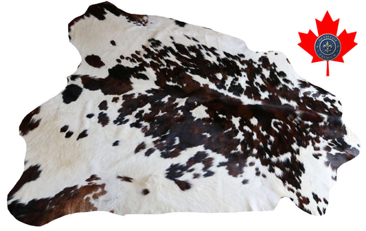 100320 - TRICOLOR  Cowhide Rug XL - Quebecuir Premium Collection