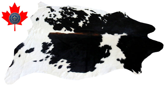 200168 - Cowhide Rug Tapis Peau de Vache -Collection Quebecuir Premium TRICOLOR