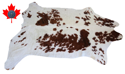 200188 - Cowhide Rug Tapis Peau de Vache -Collection Quebecuir Premium TRICOLOR