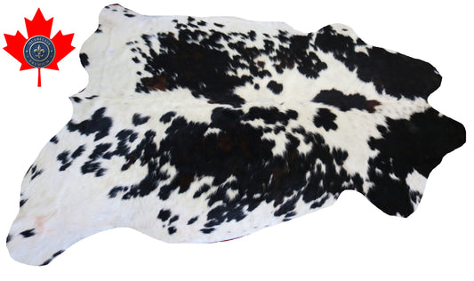 200190 - Cowhide Rug Tapis Peau de Vache -Collection Quebecuir Premium TRICOLOR
