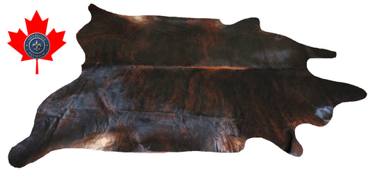 200229- Cowhide Rug Tapis Peau de Vache SUPER BIG SIZE XXXL - Collection Quebecuir Premium