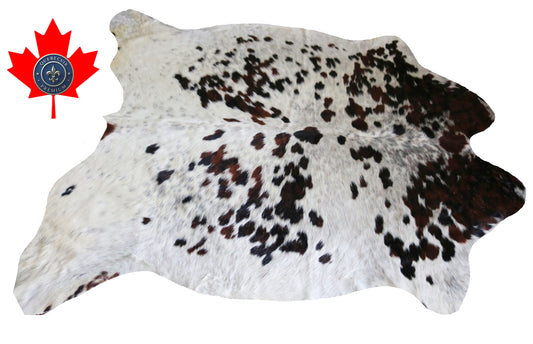 200236 - Cowhide Rug Tapis Peau de Vache -Collection Quebecuir Premium TRICOLOR