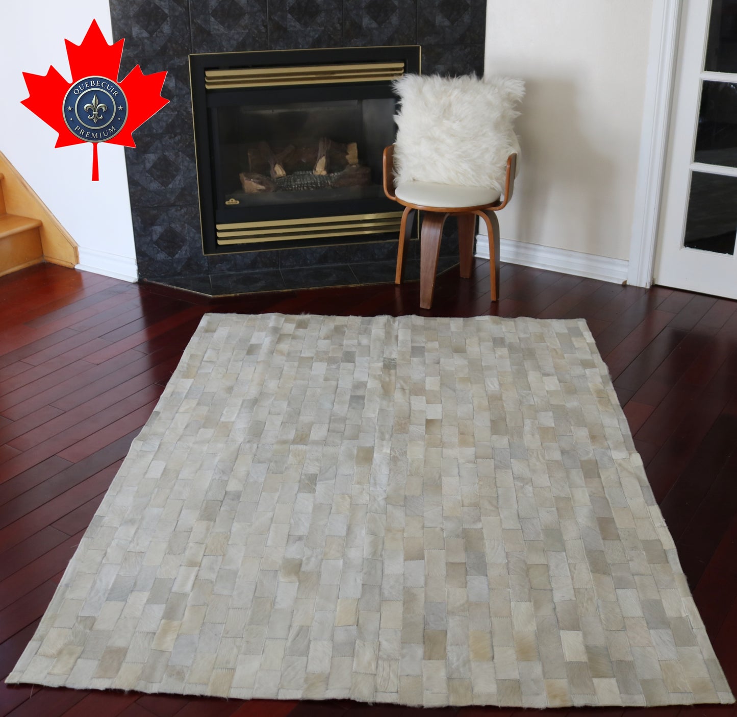 99005  Cowhide rug Tapis Peau de Vache   PATCHWORK Collection Quebecuir Premium