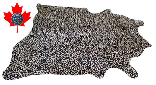 99012 - Cowhide Rug Tapis Peau de Vache  CHEETAH     - Collection Quebecuir Premium
