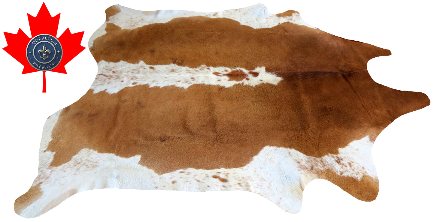 200327- Cowhide Rug Tapis Peau de Vache SUPER BIG SIZE XXXL - Collection Quebecuir Premium
