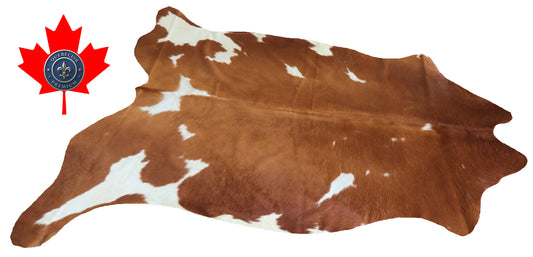 200341- Cowhide Rug Tapis Peau de Vache -Collection Quebecuir Premium