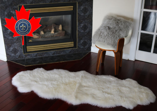 99069 Tapis GRAND peau de Mouton Sheepskin BIG SIZE Collection Quebecuir Premium IVOIRE X 2