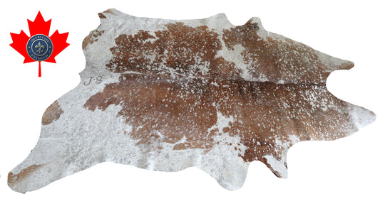 300157 - Cowhide Rug Tapis Peau de Vache  SILVER METALLIC  - Collection Quebecuir Premium