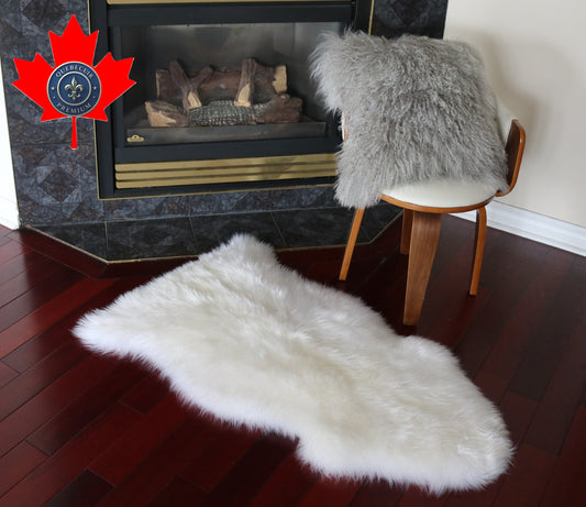 99064  Tapis GRAND peau de Mouton Sheepskin BIG SIZE Collection Quebecuir Premium IVOIRE X 1
