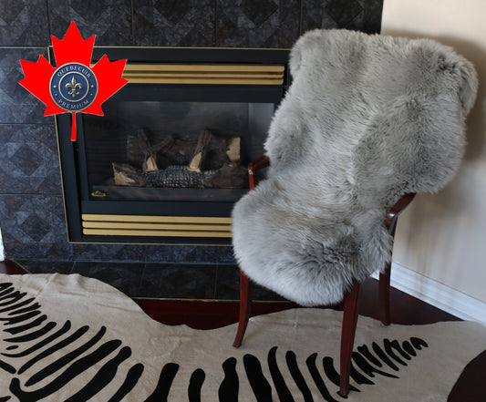 300167   Tapis GRAND peau de Mouton Sheepskin BIG SIZE Collection Quebecuir Premium IVORYX 1