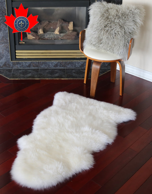 99097  Tapis GRAND peau de Mouton Sheepskin BIG SIZE Collection Quebecuir Premium IVOIRE X 1