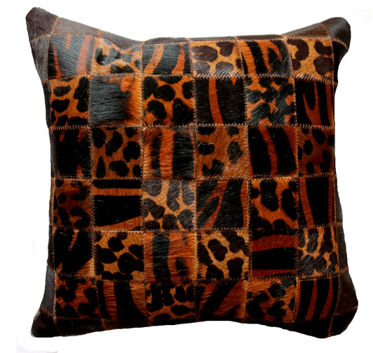 300229  Coussin  Peau de Vache Cowhide Pillow  Collection Quebecuir Premium