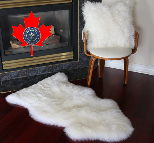 300349 Tapis GRAND peau de Mouton Sheepskin BIG SIZE Collection Quebecuir Premium IVORY    X 1