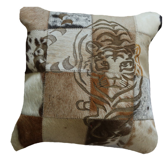 300425 Coussin  Peau de Vache Cowhide Pillow  Collection Quebecuir Premium