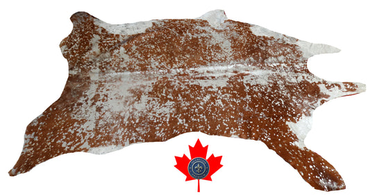 300526 - Cowhide Rug Tapis Peau de Vache  SILVER  METALLIC  - Collection Quebecuir Premium