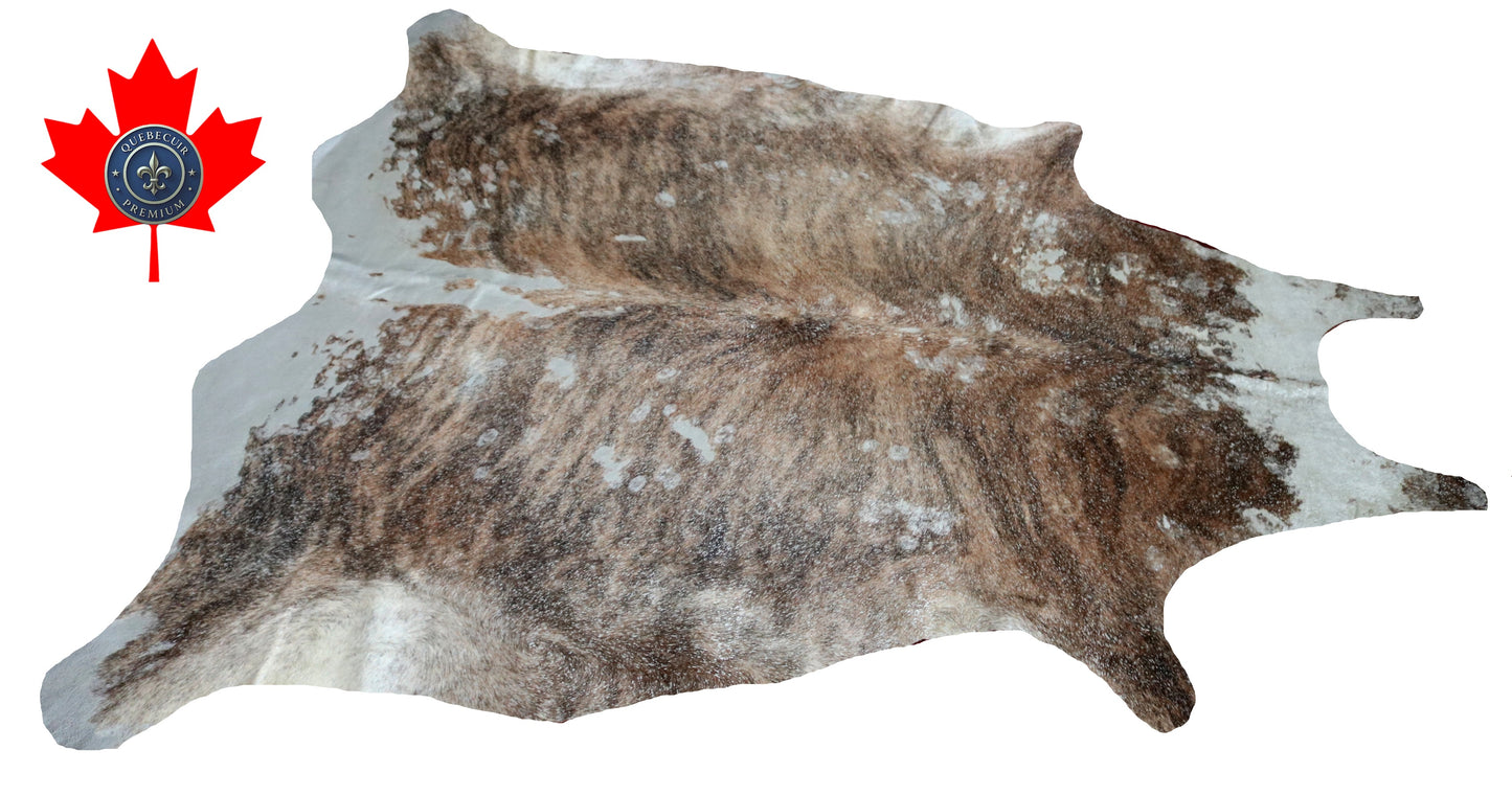 99197- Cowhide Rug Tapis Peau de Vache  SILVER METALLIC  - Collection Quebecuir Premium