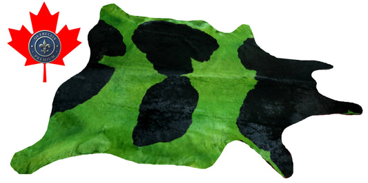 300537- Cowhide Rug Tapis Peau de Vache BLUE  - Collection Quebecuir Premium