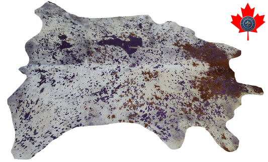 300543 - Cowhide Rug Tapis Peau de Vache METALLIC  - Collection Quebecuir Premium