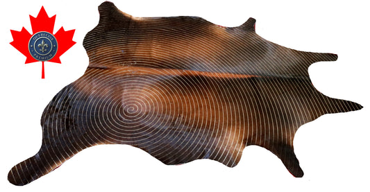 300545 - Cowhide Rug Tapis Peau de Vache LASER - Collection Quebecuir Premium