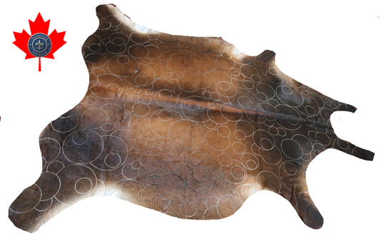 300547 - Cowhide Rug Tapis Peau de Vache LASER  - Collection Quebecuir Premium