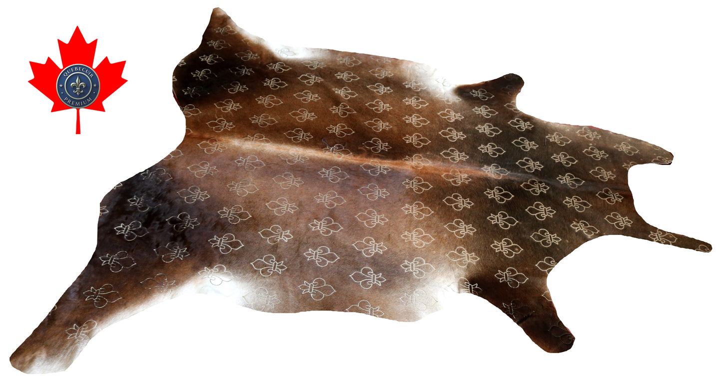 300549 - Cowhide Rug Tapis Peau de Vache LASER  - Collection Quebecuir Premium