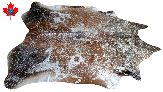300550- Cowhide Rug Tapis Peau de Vache SILVER METALLIC  - Collection Quebecuir Premium