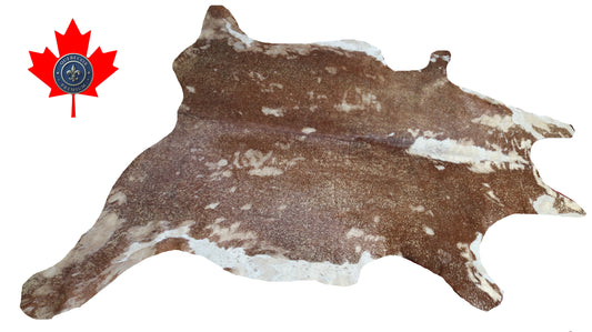 300552 - Cowhide Rug Tapis Peau de Vache GOLDEN METALLIC - Collection Quebecuir Premium