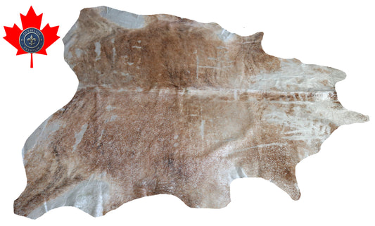 300561 - Cowhide Rug Tapis Peau de Vache SILVER METALLIC- Collection Quebecuir Premium