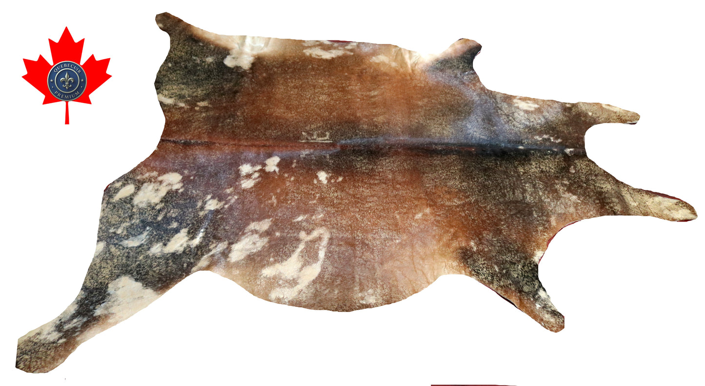 300603- Cowhide Rug Tapis Peau de Vache -GOLDEN  METALLIC Collection Quebecuir Premium