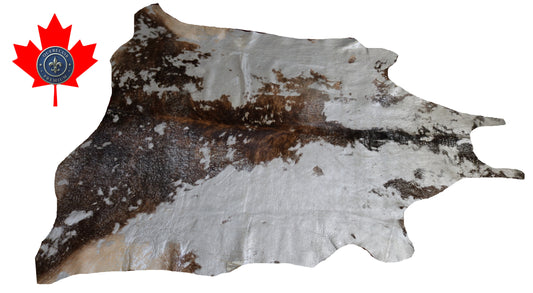 300611- Cowhide Rug Tapis Peau de Vache -SILVER  METALLIC  Collection Quebecuir Premium