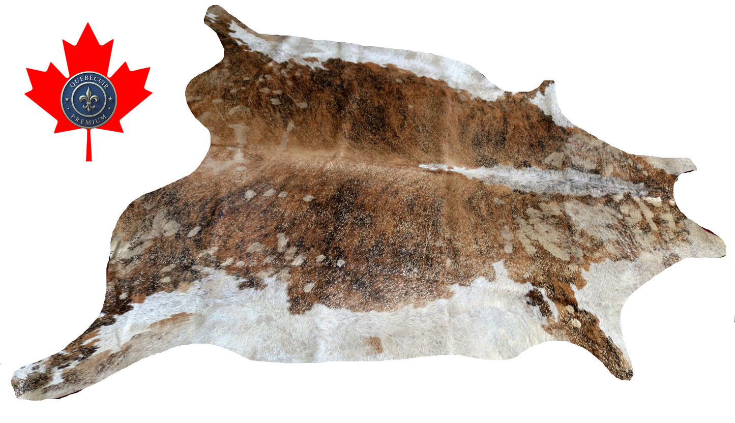 300615- Cowhide Rug Tapis Peau de Vache -GOLDEN  METALLIC Collection Quebecuir Premium