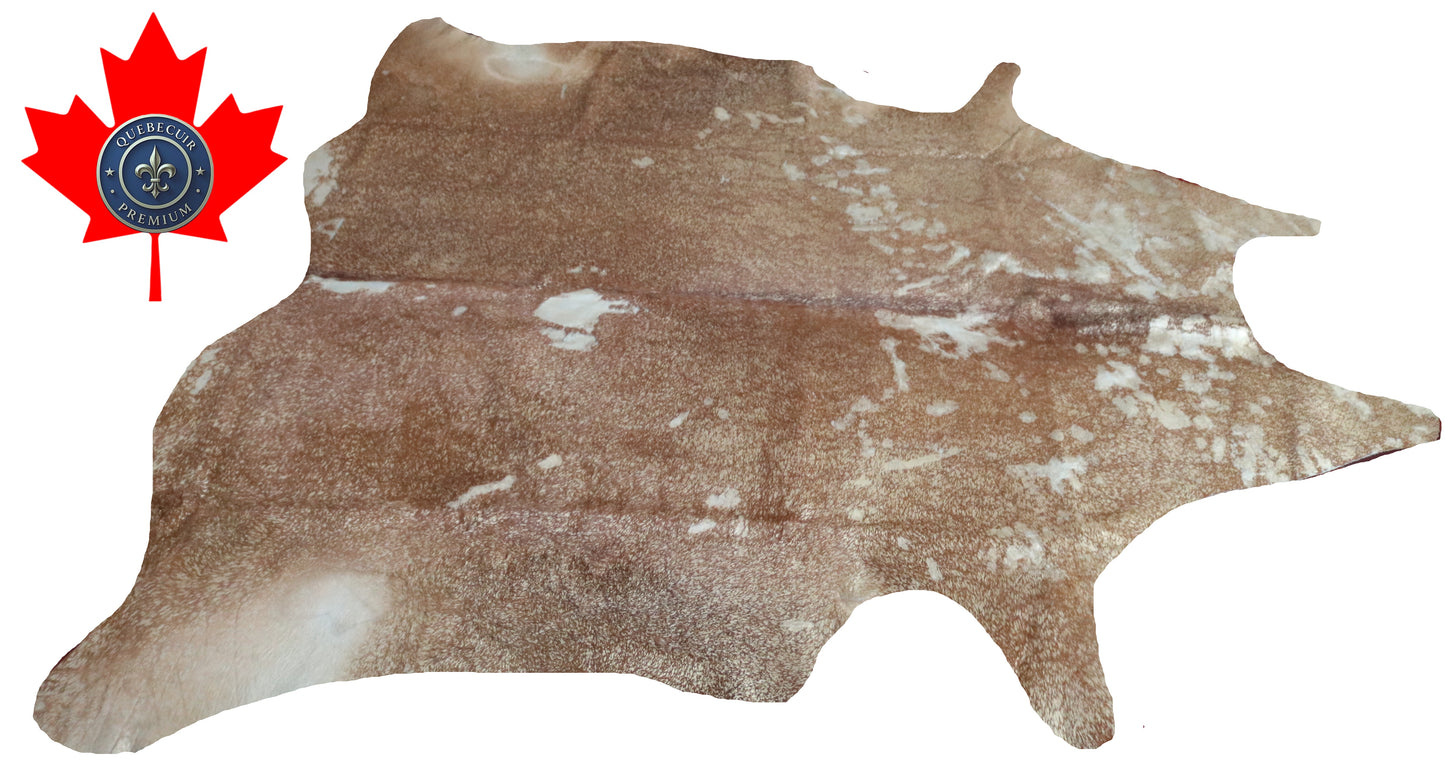 300627- Cowhide Rug Tapis Peau de Vache  GOLDEN METALLIC - Collection Quebecuir Premium