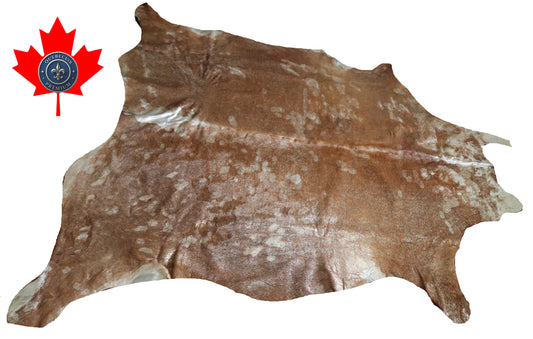 300648- Cowhide Rug Tapis Peau de Vache  METALLIC GOLDEN - Collection Quebecuir Premium