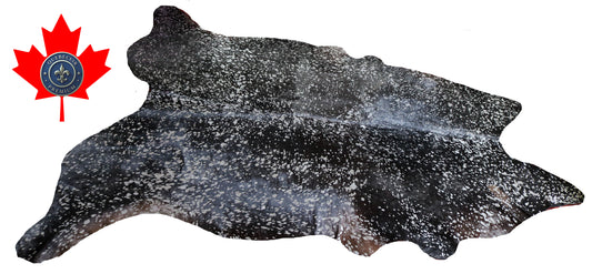 300657- Cowhide Rug Tapis Peau de Vache SUPER BIG SIZE XXXL SILVER METALLIC - Collection Quebecuir Premium