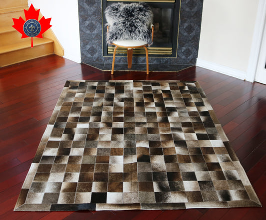99280 Cowhide rug Tapis Peau de Vache   PATCHWORK Collection Quebecuir Premium