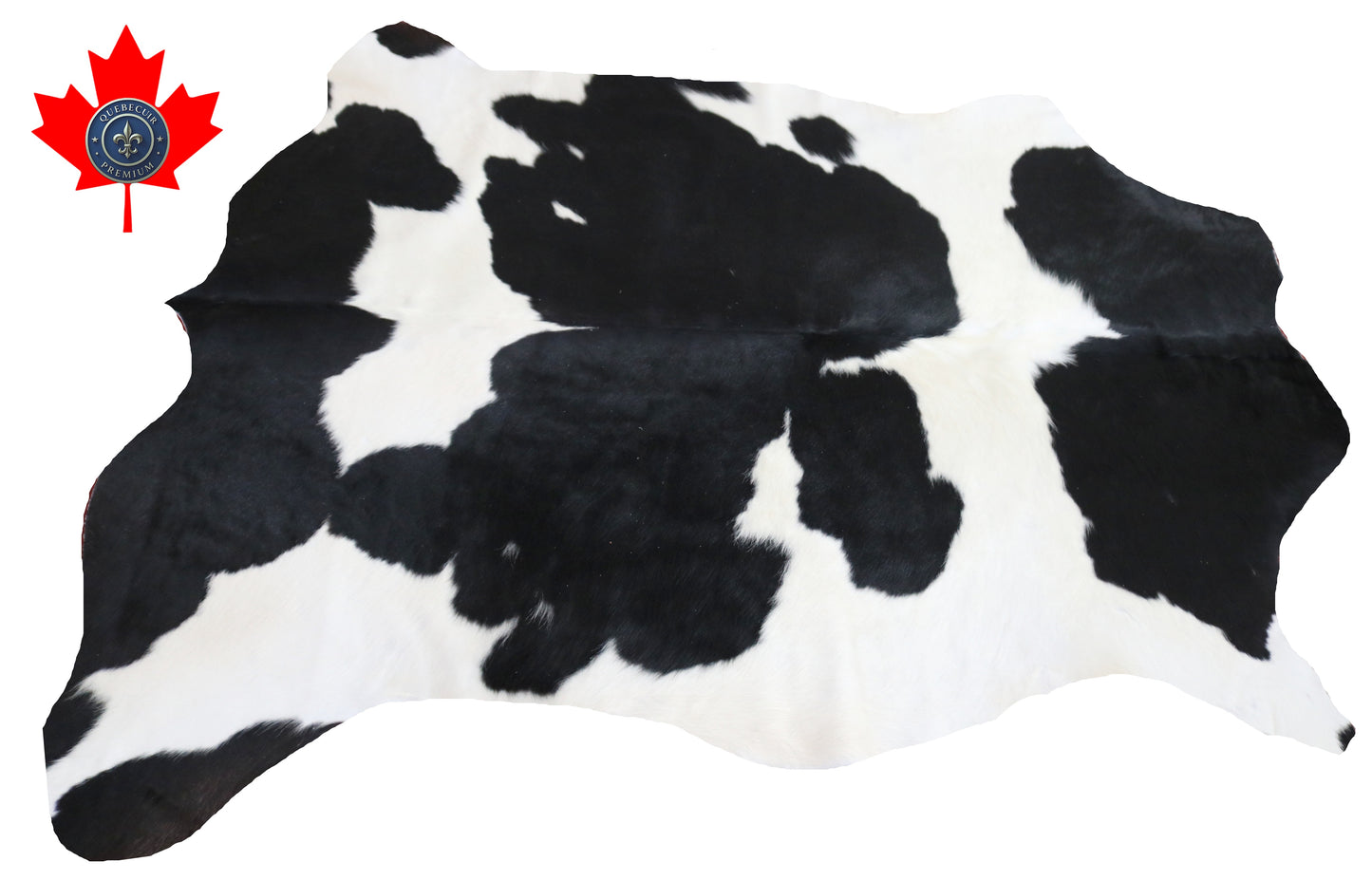 99299- Cowhide Rug Tapis Peau de Vache BLACK & WHITE  - Collection Quebecuir Premium