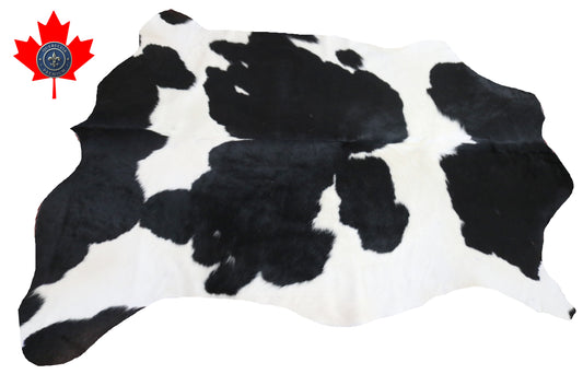 99299- Cowhide Rug Tapis Peau de Vache BLACK & WHITE  - Collection Quebecuir Premium