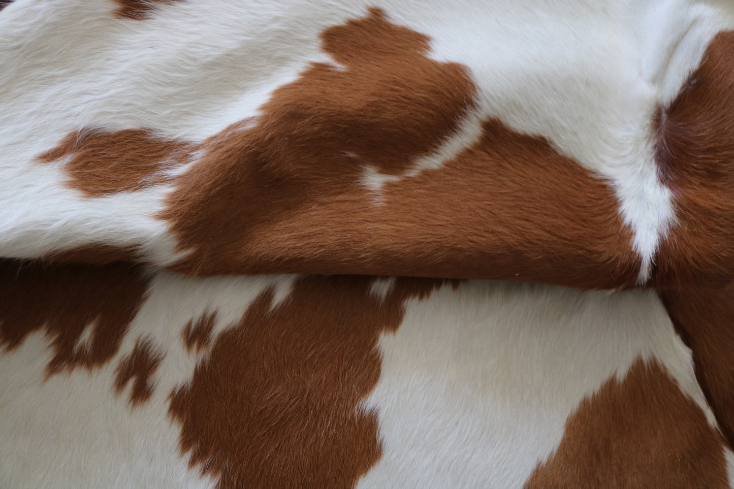 200539- Cowhide Rug Tapis Peau de Vache -BROWN & WHITE  Collection Quebecuir Premium