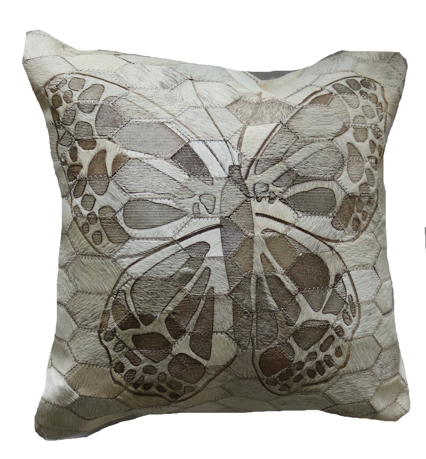 300789  Coussin Peau de Vache Cowhide Pillow  Collection Quebecuir Premium